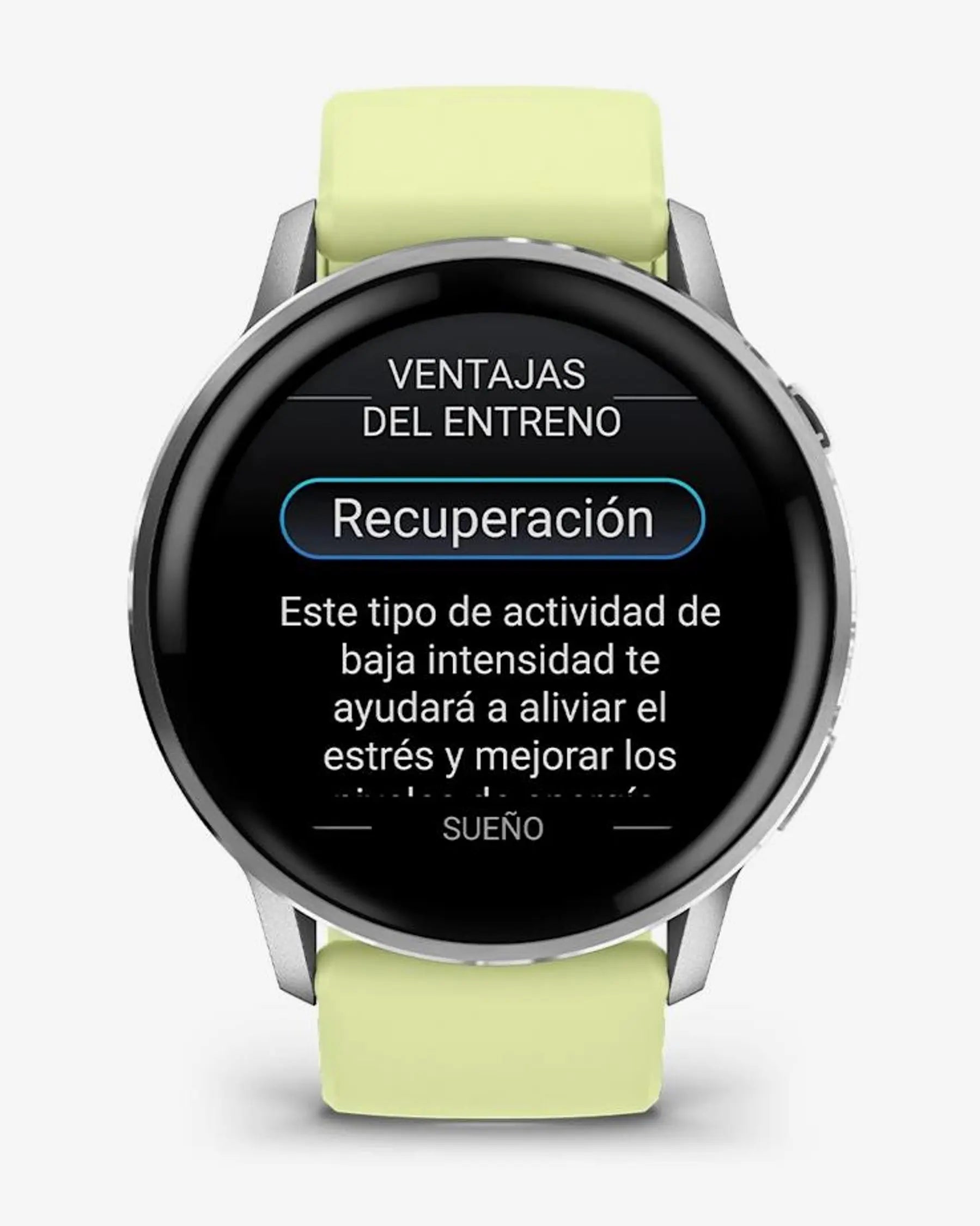 Garmin Venu 4 - 45 mm plateado correa amarillo