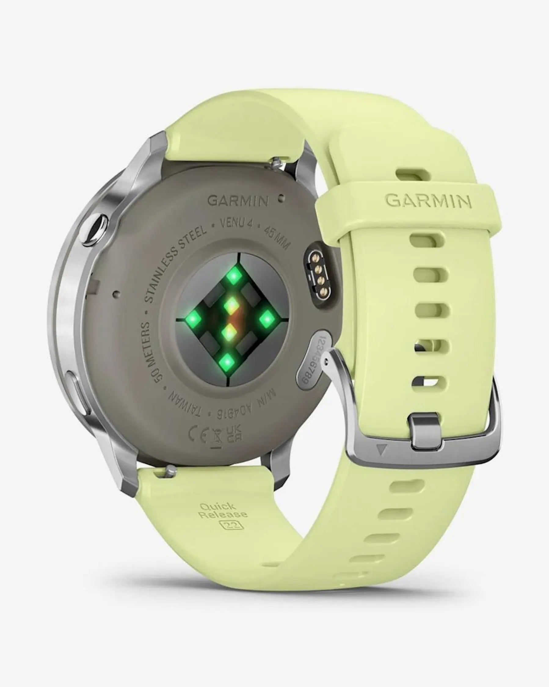 Garmin Venu 4 - 45 mm plateado correa amarillo