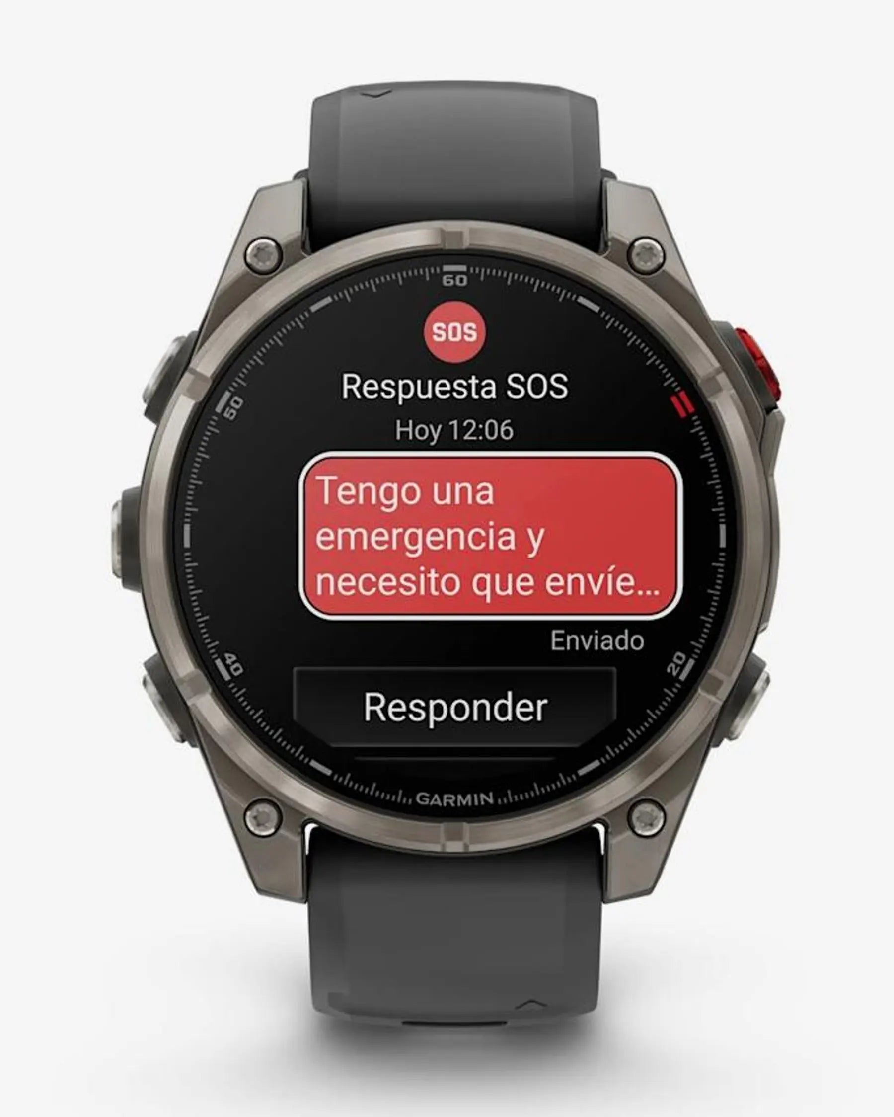 Garmin Fenix 8 Pro AMOLED Zafiro 47 mm Titanio gris plateado correa negro gris