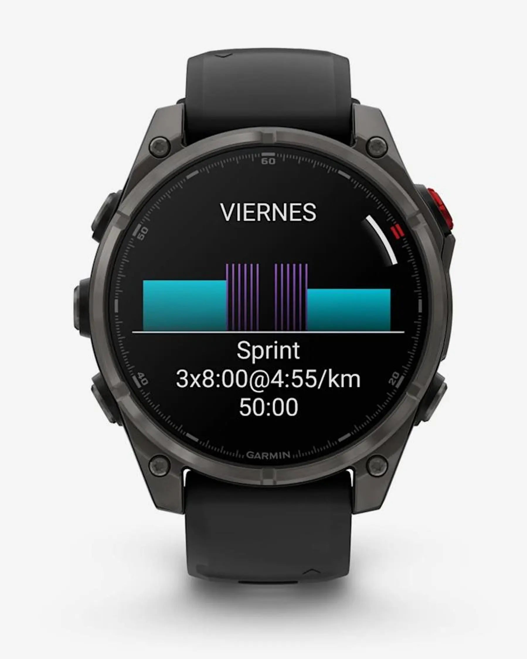 Garmin Fenix 8 Pro AMOLED Zafiro 47 mm Titanio gris plateado correa negro gris