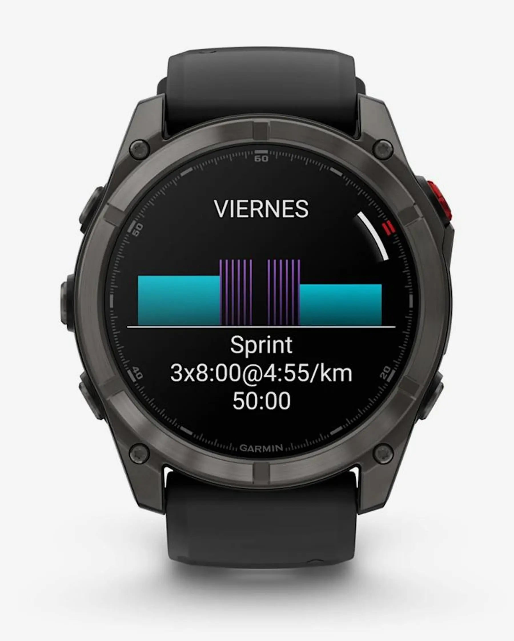 Garmin Fenix 8 Pro AMOLED Zafiro 51 mm Titanio gris carbón correa negro
