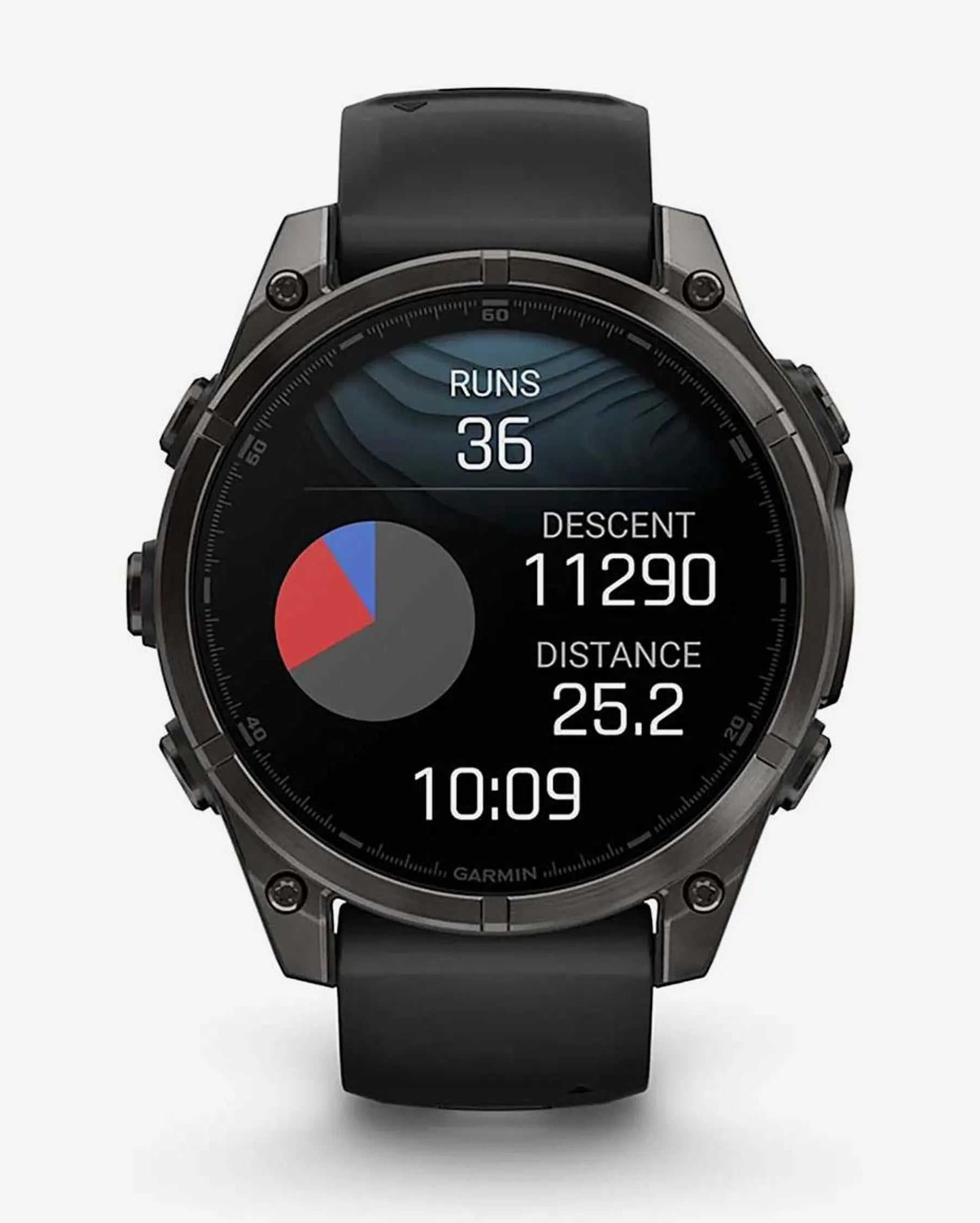 Garmin Fenix 8 AMOLED Zafiro 47 mm Titanio gris carbón correa negro