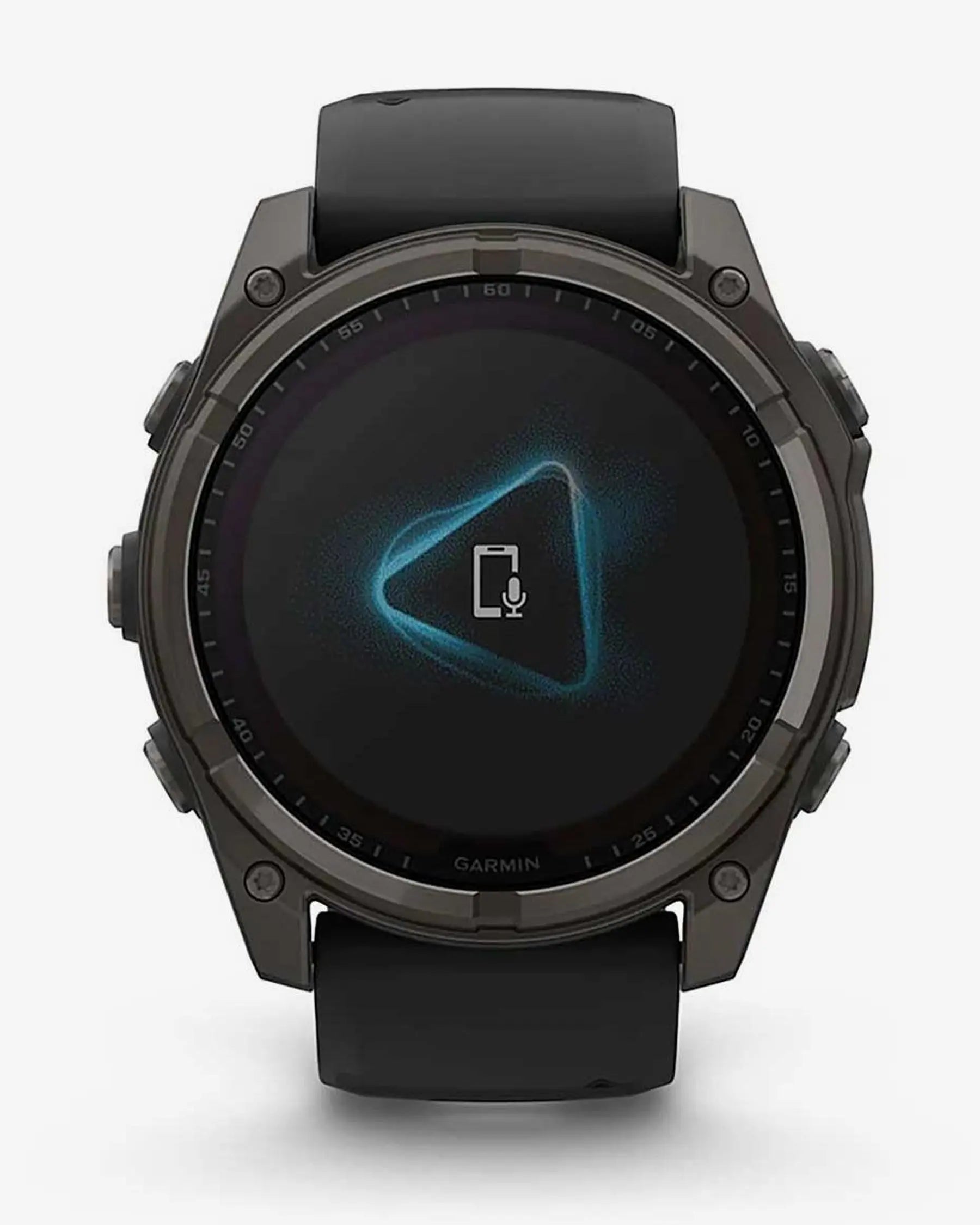 Garmin Fenix 8 Zafiro Solar 51 mm Titanio gris carbón correa negro