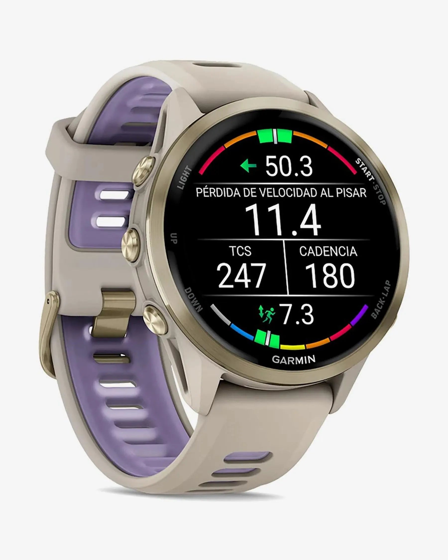 Garmin Forerunner 970  gris correa gris lila