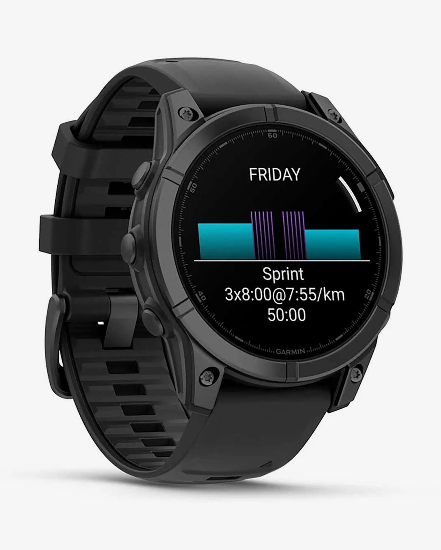 Garmin Fenix E Stainless Steel 47 mm gris pizarra correa negro